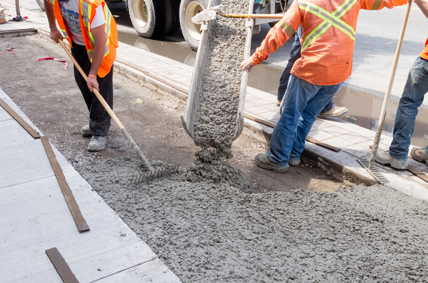 Особенности выполнения бетонных тротуаров
